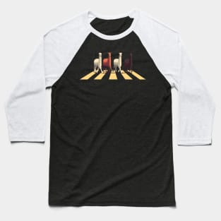 Abbey Road Llamas Baseball T-Shirt